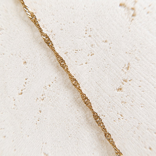 diamond cut lace chain in 18k lifeproof luxury steel