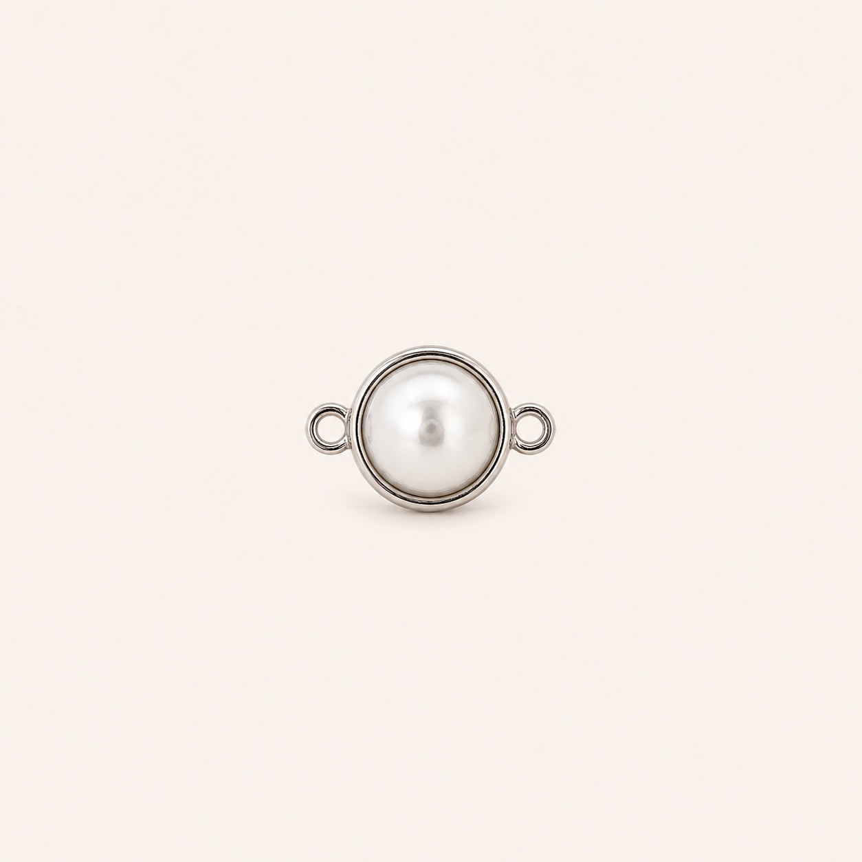 Sterling silver pearl charm to add to a permanent jewelry chain