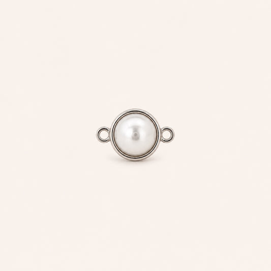 Sterling silver pearl charm to add to a permanent jewelry chain