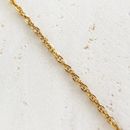 14ct gold luxury steel rope chain for permanent jewelry